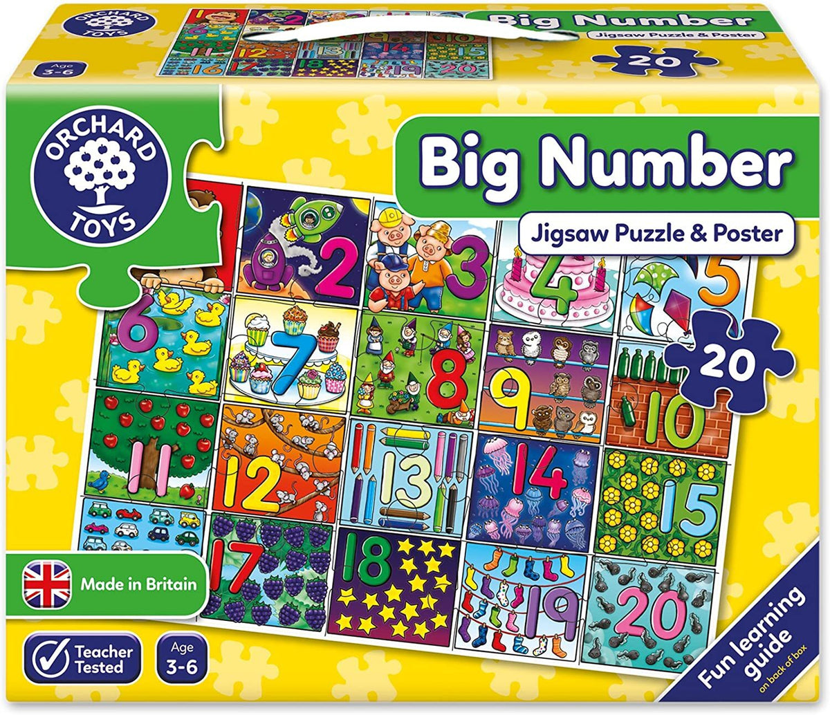 Orchard Toys Jigsaw Puzzle - Big Number 20pc with Poster