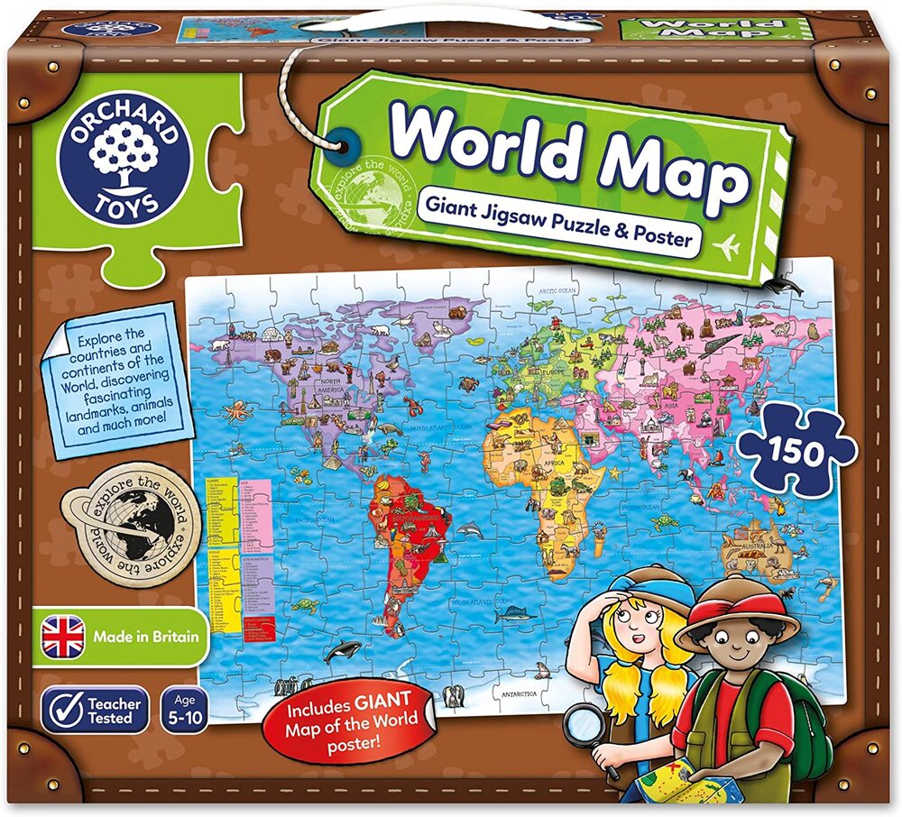 Orchard Toys Jigsaw Puzzle - World Map 150pc with Poster
