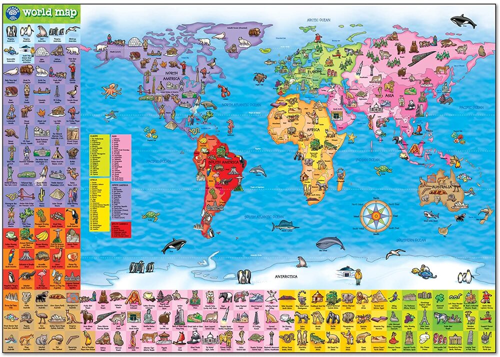 Orchard Toys Jigsaw Puzzle - World Map 150pc with Poster