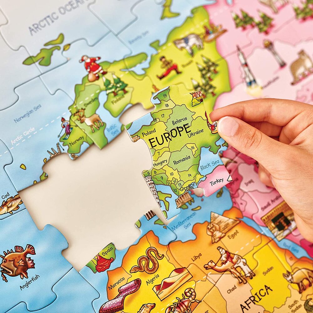 Orchard Toys Jigsaw Puzzle - World Map 150pc with Poster