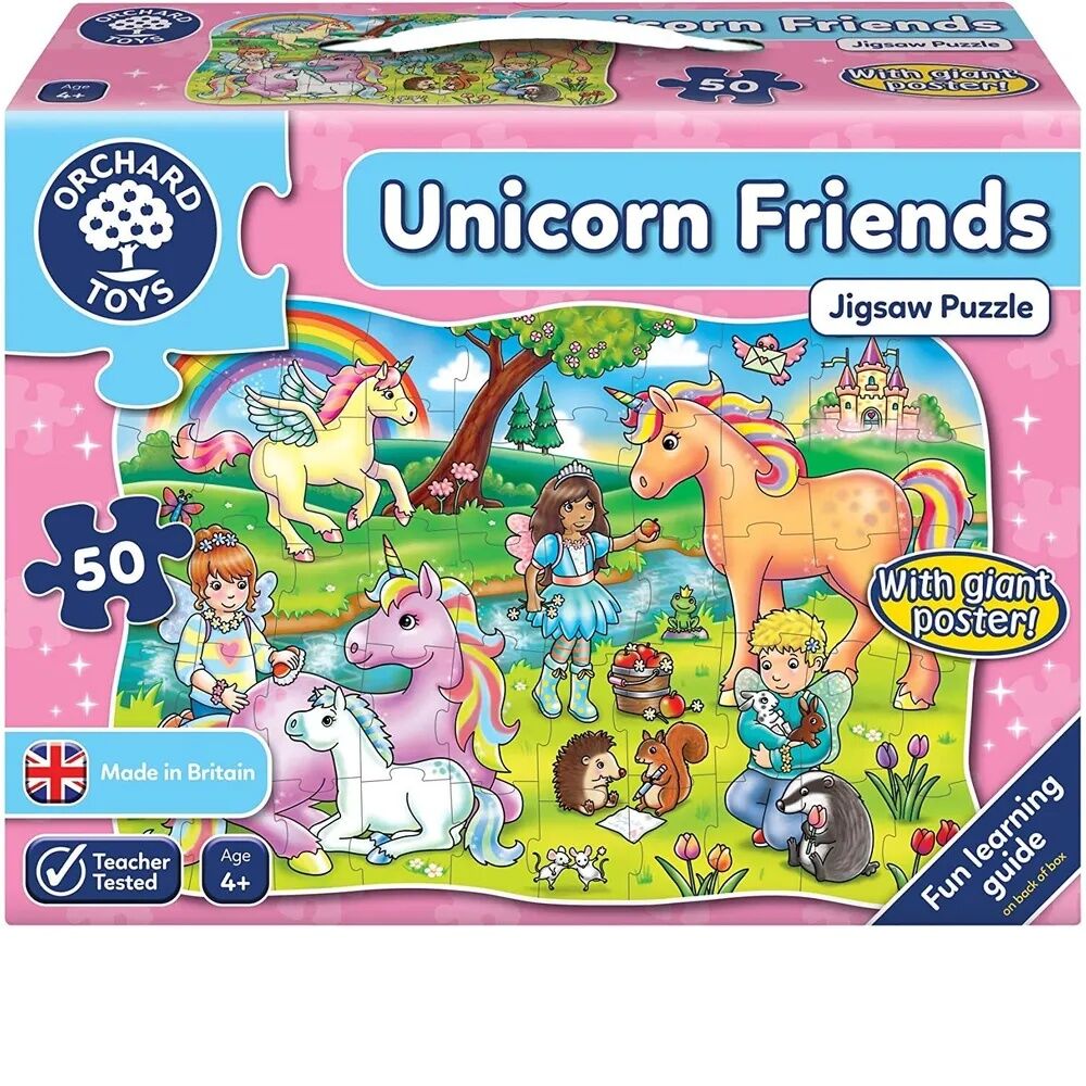Orchard Toys Jigsaw Puzzle - Unicorn Friends 50pc with Poster