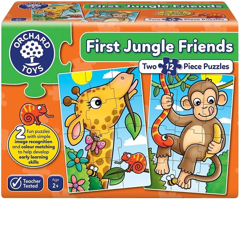 Orchard Toys Jigsaw Puzzle - First Jungle Friends 2x 12pc