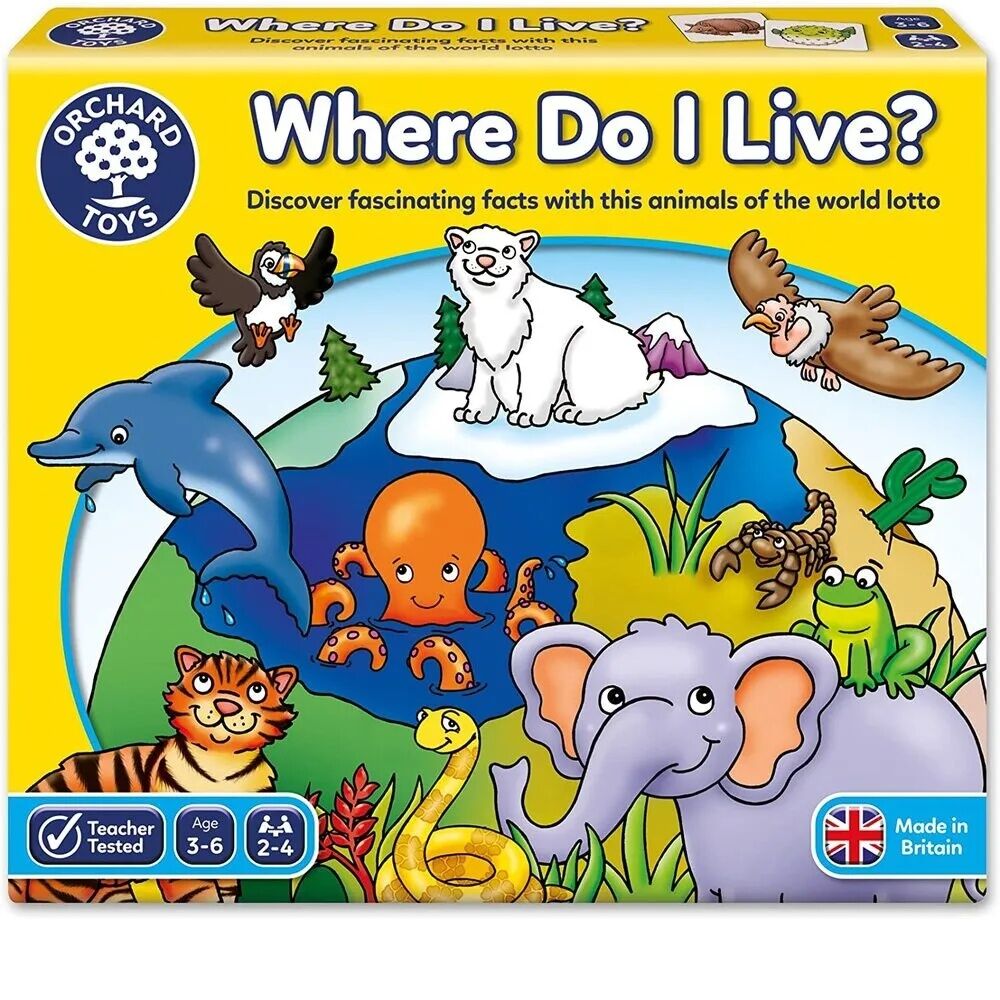 Orchard Toys Game - Where Do I Live? Lotto