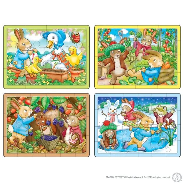 Orchard Toys Jigsaw Puzzle - Peter Rabbit 4-in-a-Box Puzzles