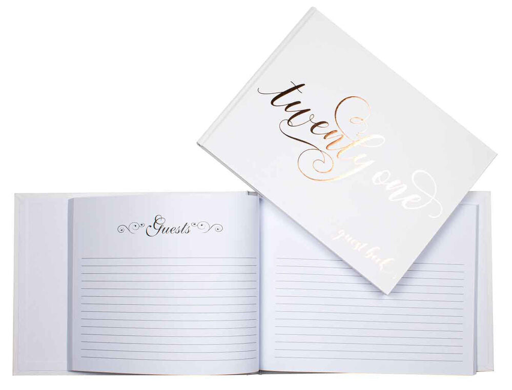 Rose Gold 'Twenty One' Birthday Guest Book