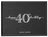 Silver & Black 40th Birthday Guest Book