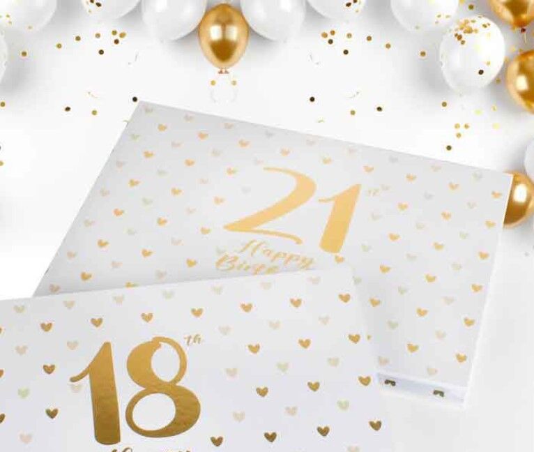 Sweet Heart Gold Text Guest Book - 21st