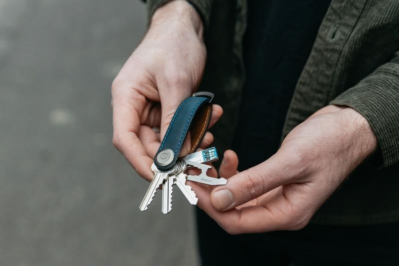 Orbitkey 2.0 Crazy Horse Leather - Marine Blue