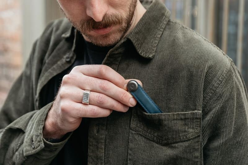Orbitkey 2.0 Crazy Horse Leather - Marine Blue