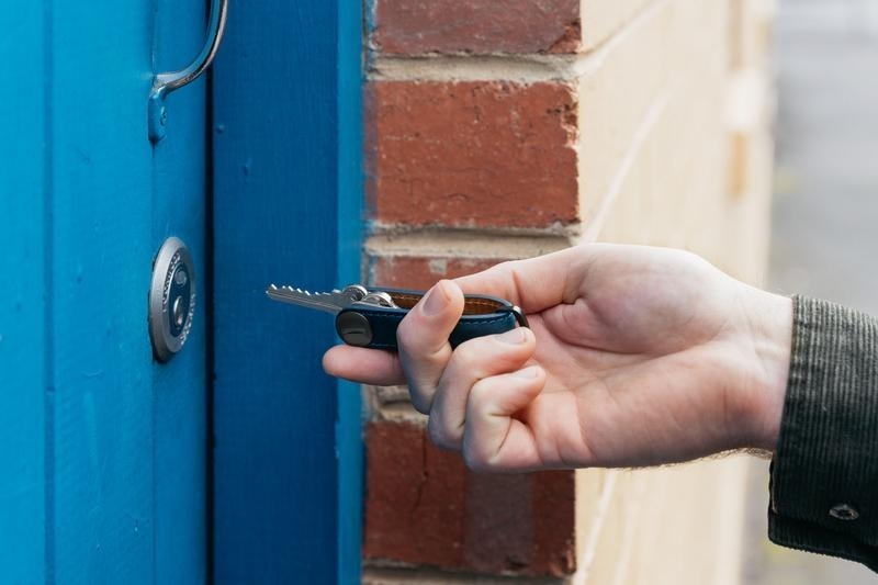 Orbitkey 2.0 Crazy Horse Leather - Marine Blue