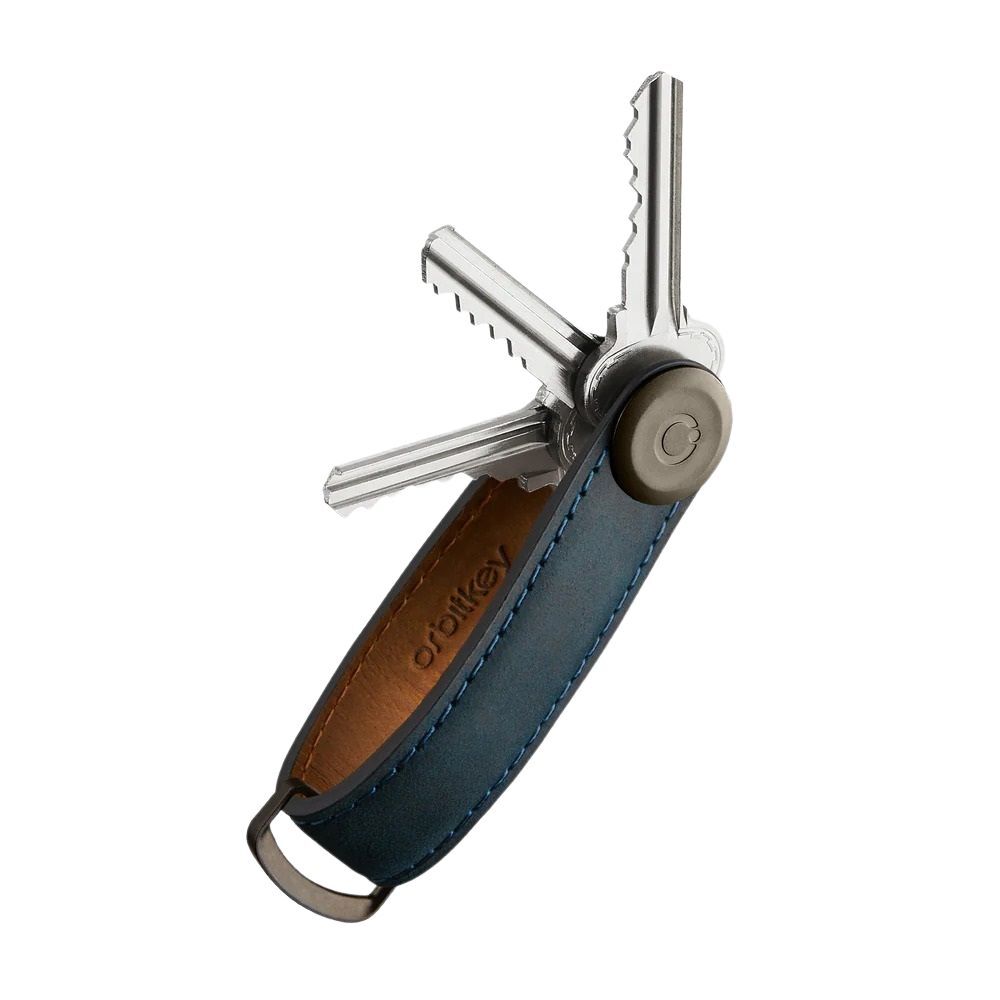 Orbitkey 2.0 Crazy Horse Leather - Marine Blue