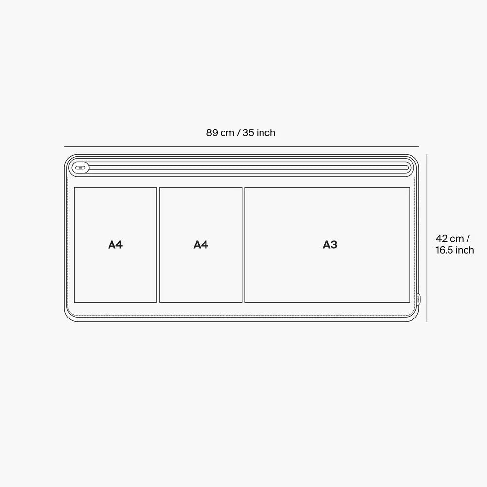 Orbitkey Desk Mat - Large Black
