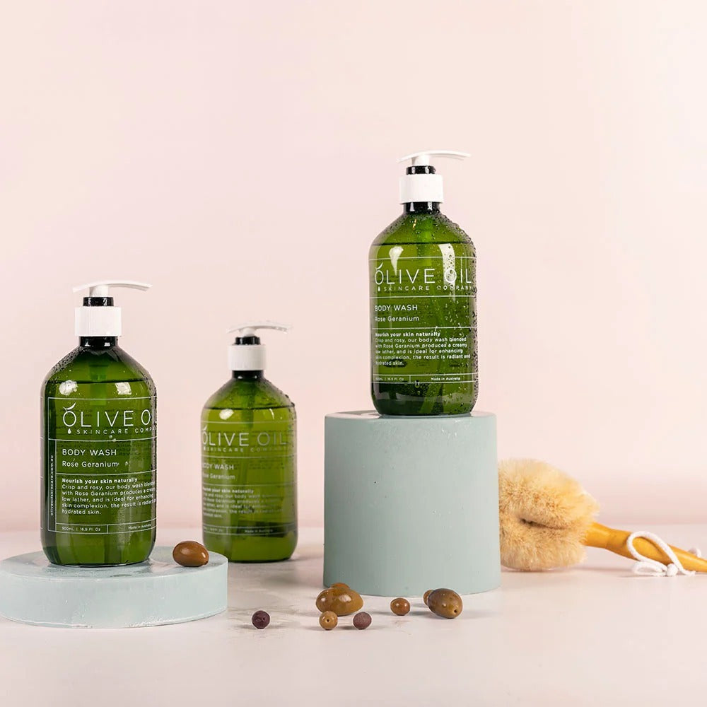 Olive Oil Skin Care Company Body Wash 500ml - Rose Geranium