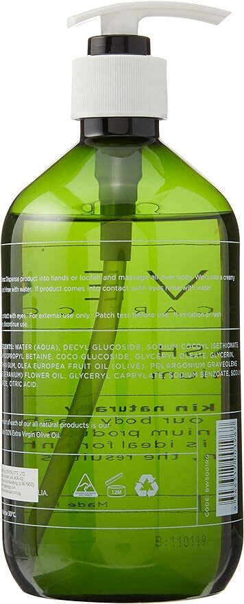 Olive Oil Skin Care Company Body Wash 500ml - Rose Geranium