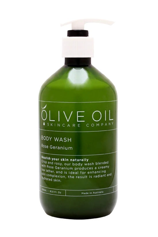 Olive Oil Skin Care Company Body Wash 500ml - Rose Geranium