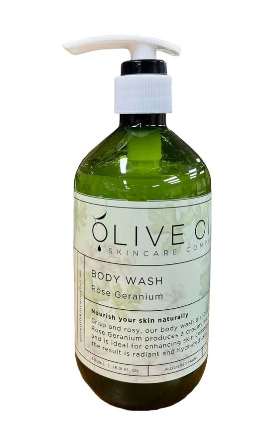 Olive Oil Skin Care Company Body Wash 500ml - Rose Geranium