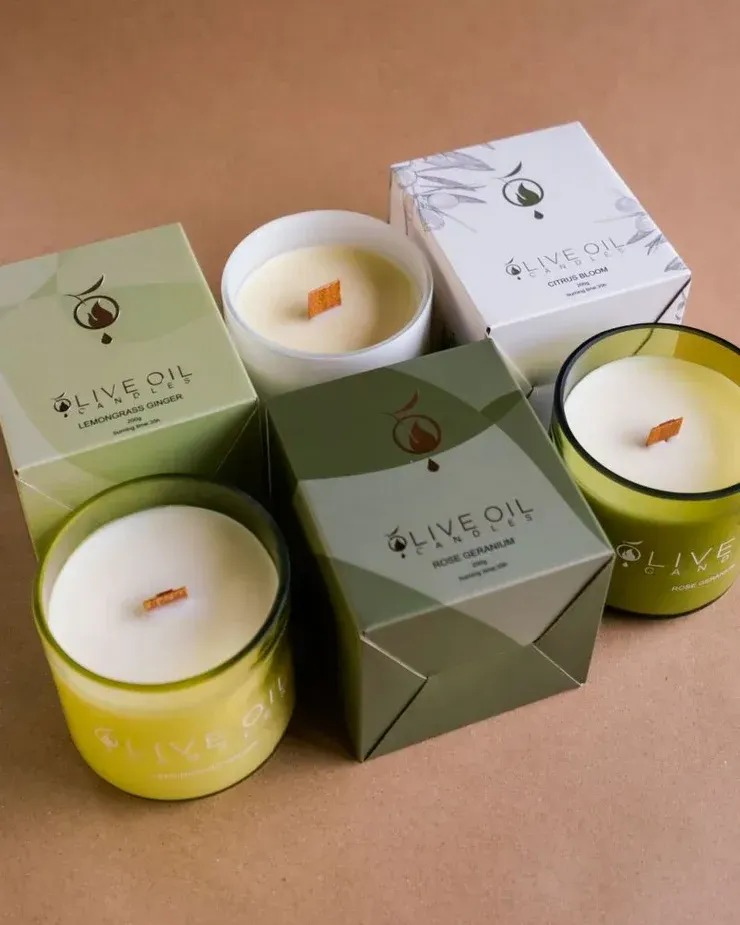 Olive Oil Skin Care Company Candle 200g - Rose Geranium
