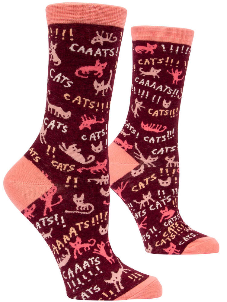 Blue Q Womens Crew Socks - Cats!