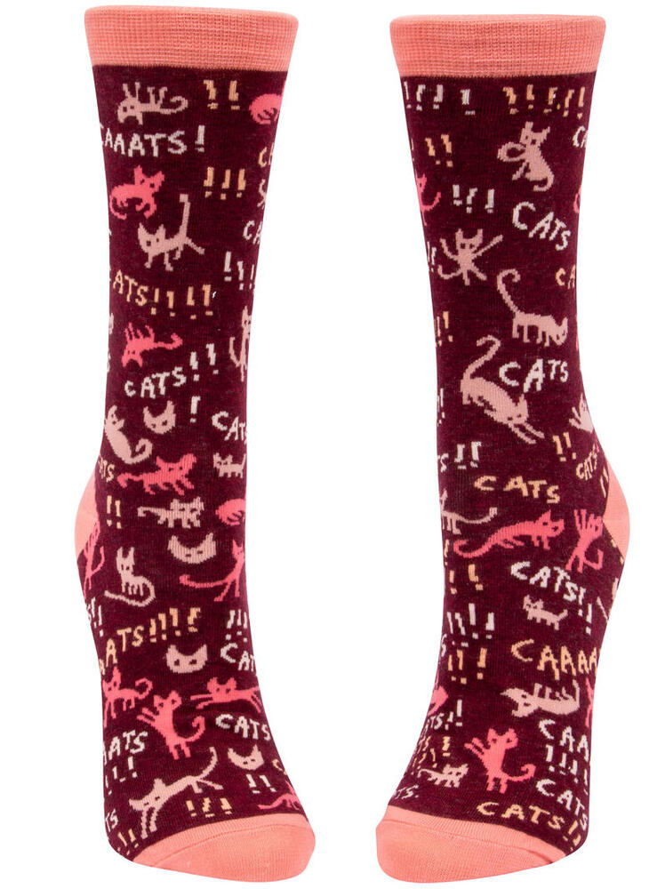 Blue Q Womens Crew Socks - Cats!