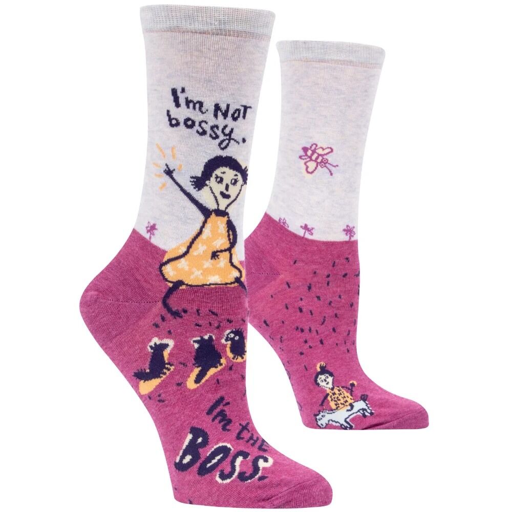 Blue Q Womens Crew Socks - I'm Not Bossy, I'm The Boss