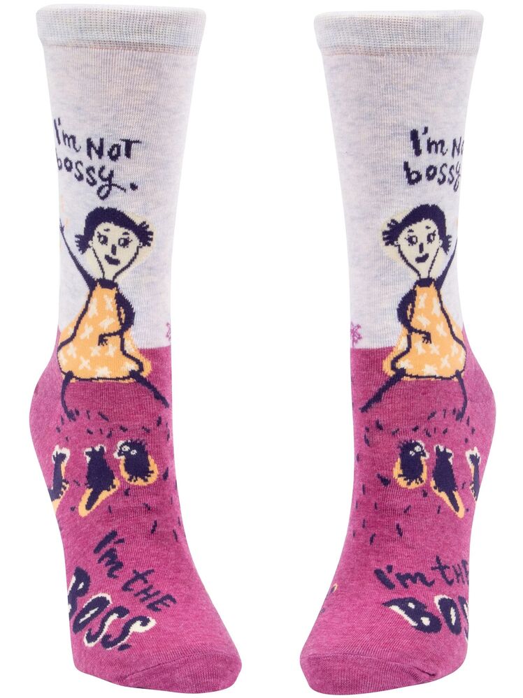 Blue Q Womens Crew Socks - I'm Not Bossy, I'm The Boss