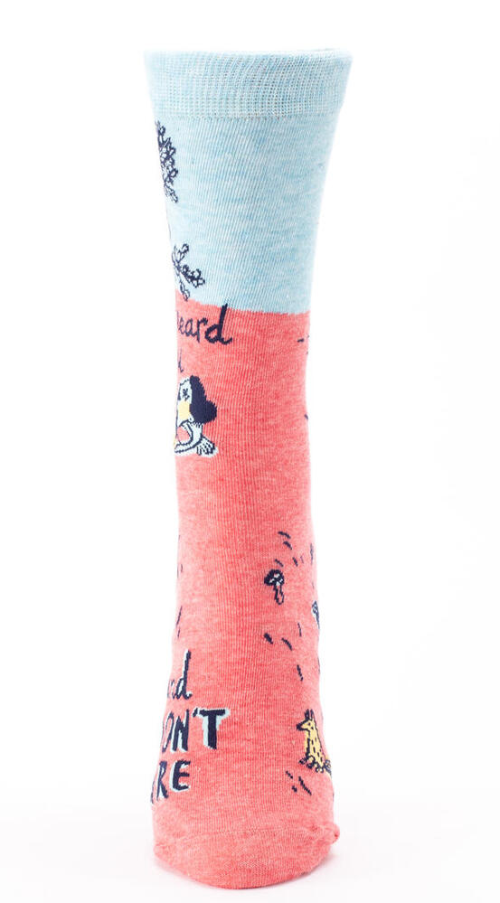 Blue Q Womens Crew Socks - I Heard You and I Don't Care