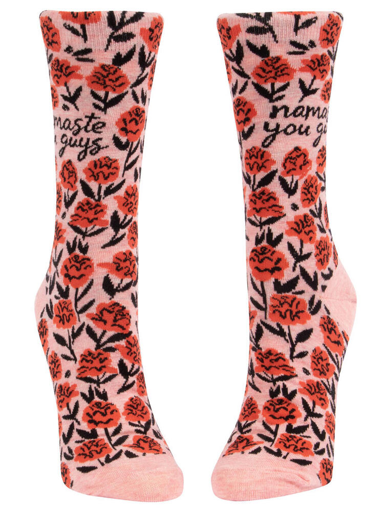 Blue Q Womens Crew Socks - Namaste You Guys