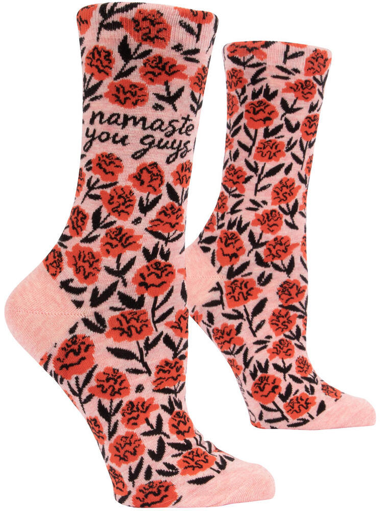 Blue Q Womens Crew Socks - Namaste You Guys