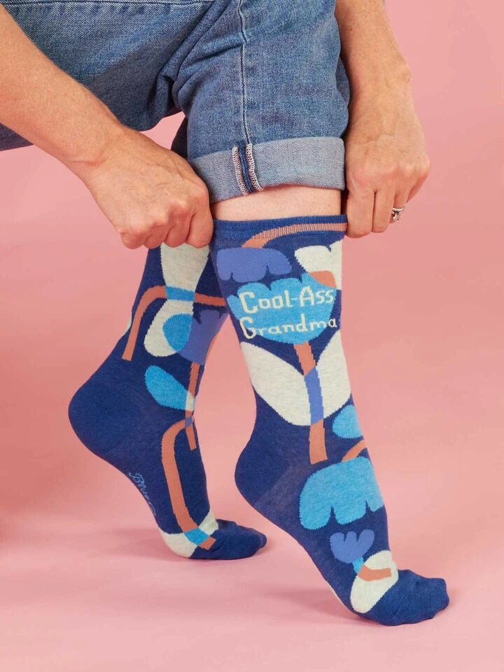 Blue Q Womens Crew Socks - Cool-Ass Grandma