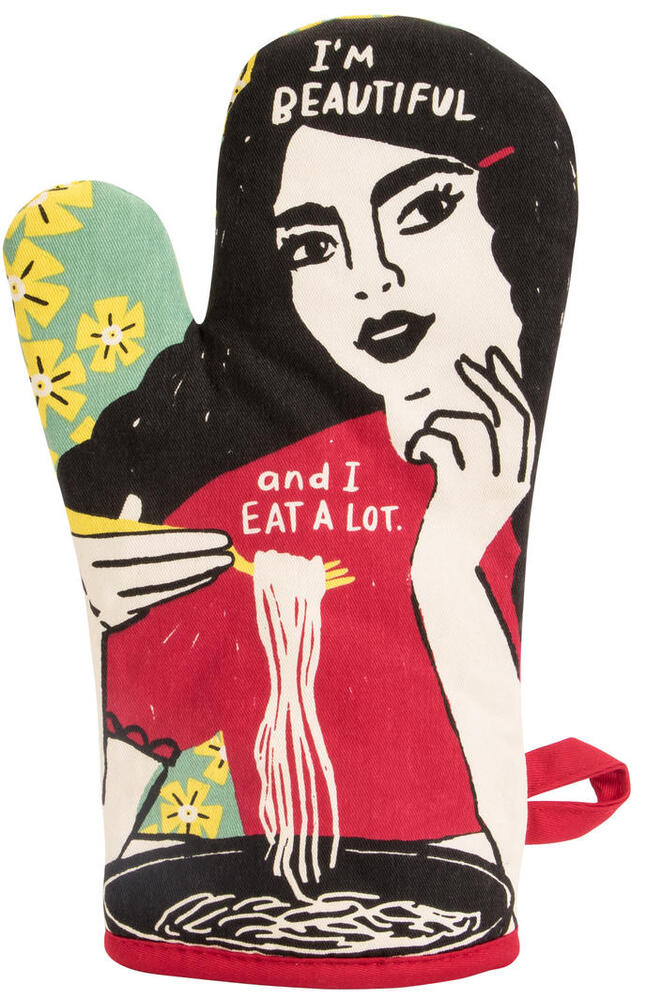 Blue Q Oven Mitt - I'm Beautiful And I Eat A Lot