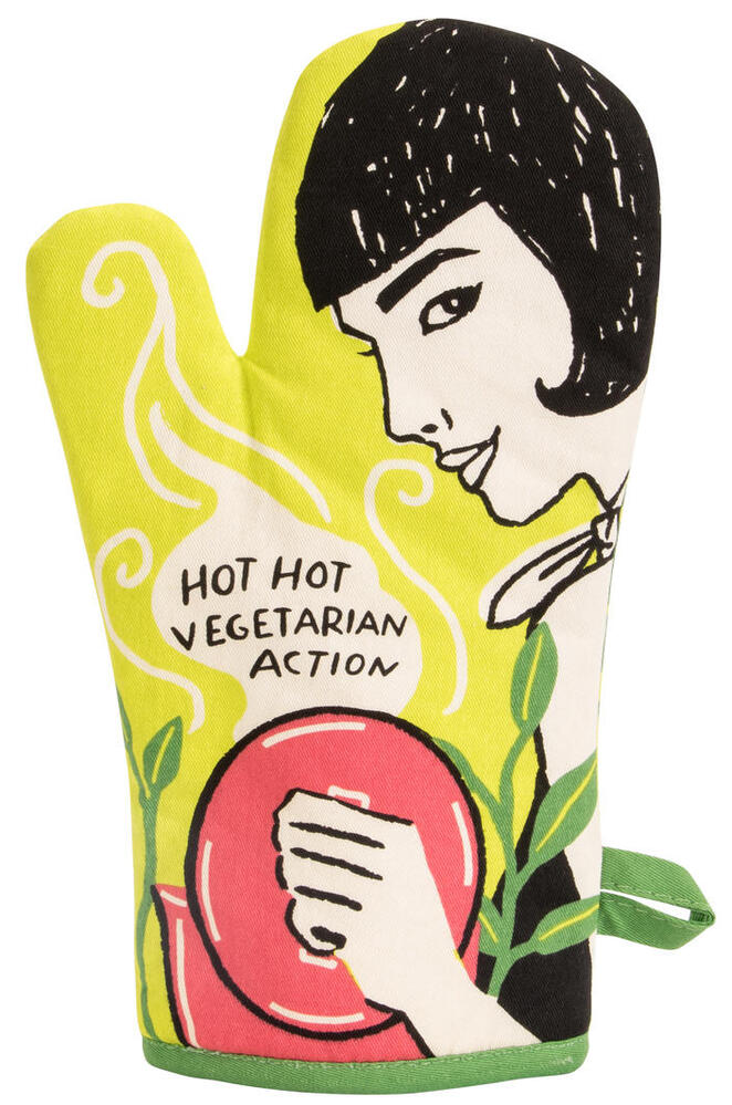 Blue Q Oven Mitt - Hot Hot Vegetarian Action