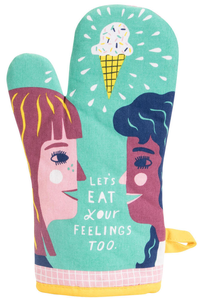 Blue Q Oven Mitt - Let's Eat Your Feelings Too