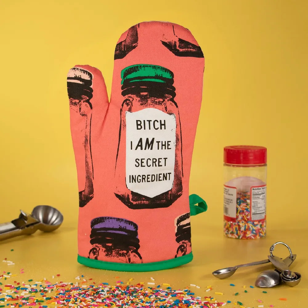 Blue Q Oven Mitt - Bitch I Am The Secret Ingredient