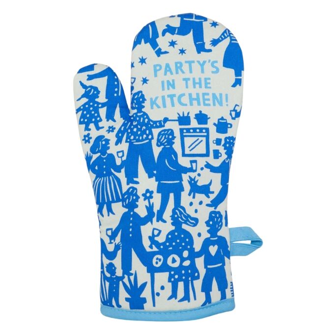 Blue Q Oven Mitt - Party's In The Kitchen!