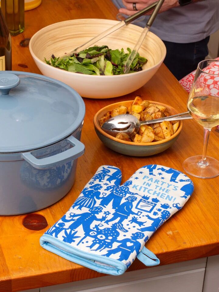 Blue Q Oven Mitt - Party's In The Kitchen!