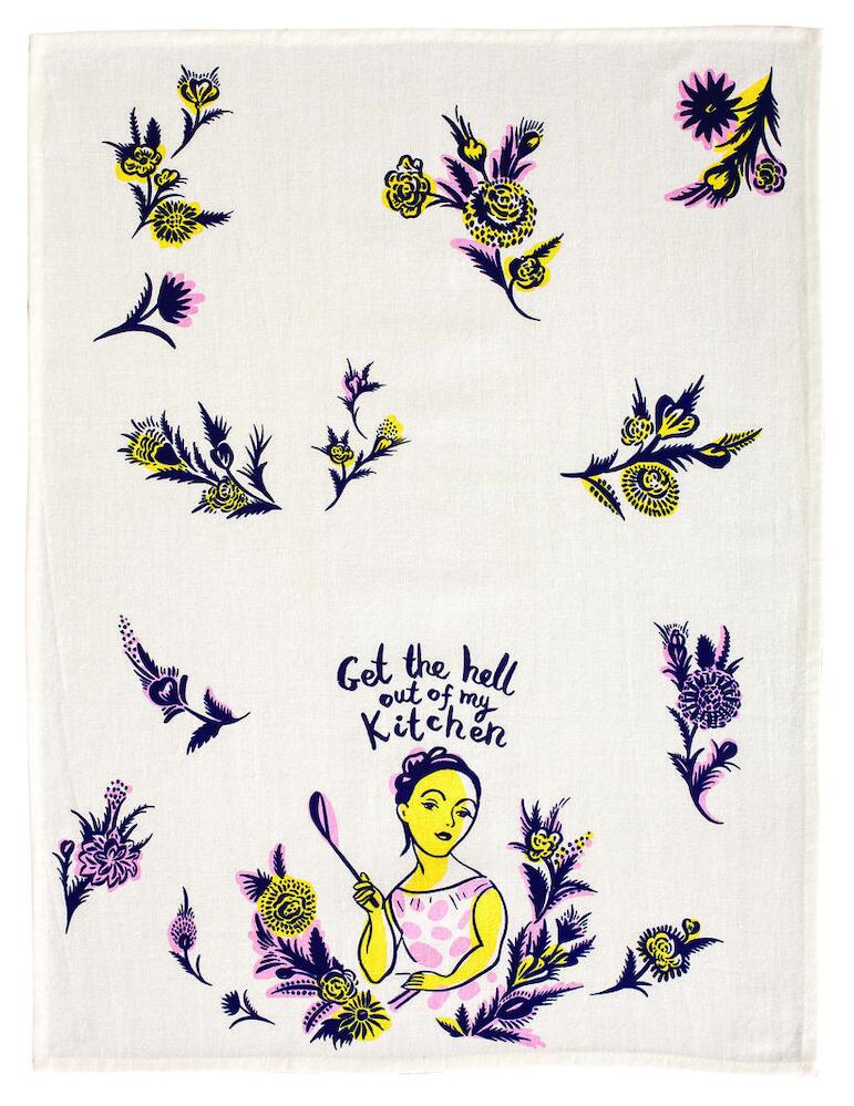 Blue Q Tea Towel - Get The Hell Out Of My Kitchen