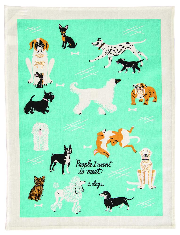 Blue Q Tea Towel - People I Want To Meet: 1. Dogs