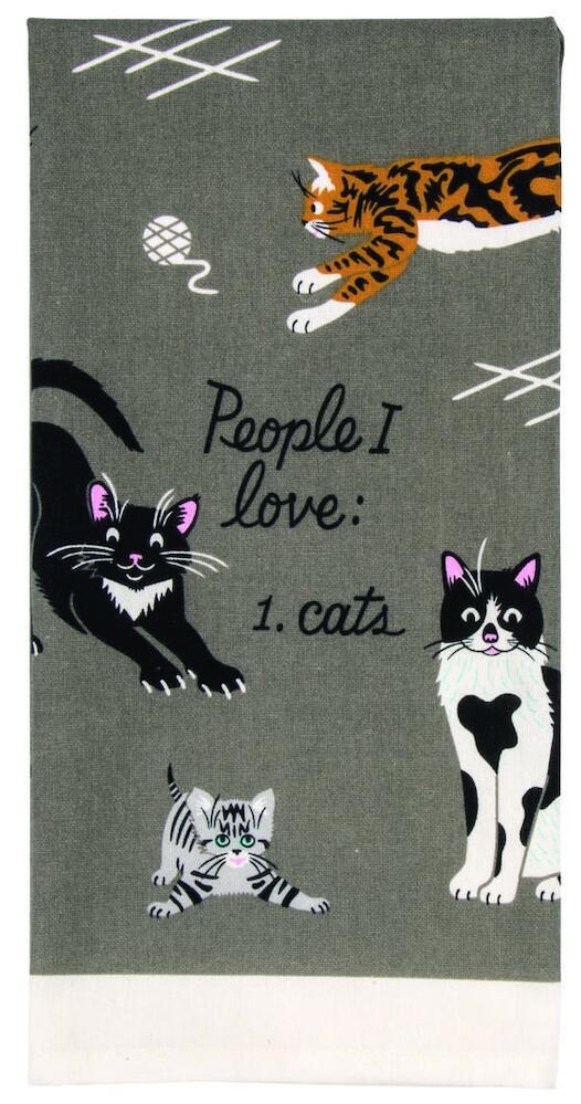 Blue Q Tea Towel - People I Love: 1. Cats
