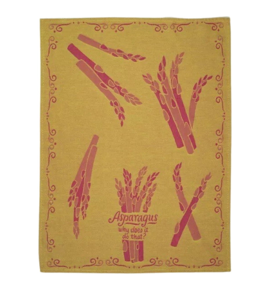 Blue Q Tea Towel - Asparagus, Why Does It Do That?