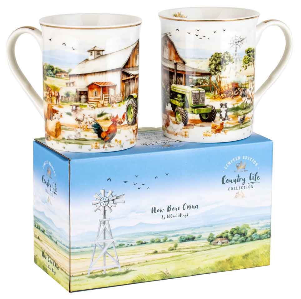 Country Life Mugs (Set of 2)