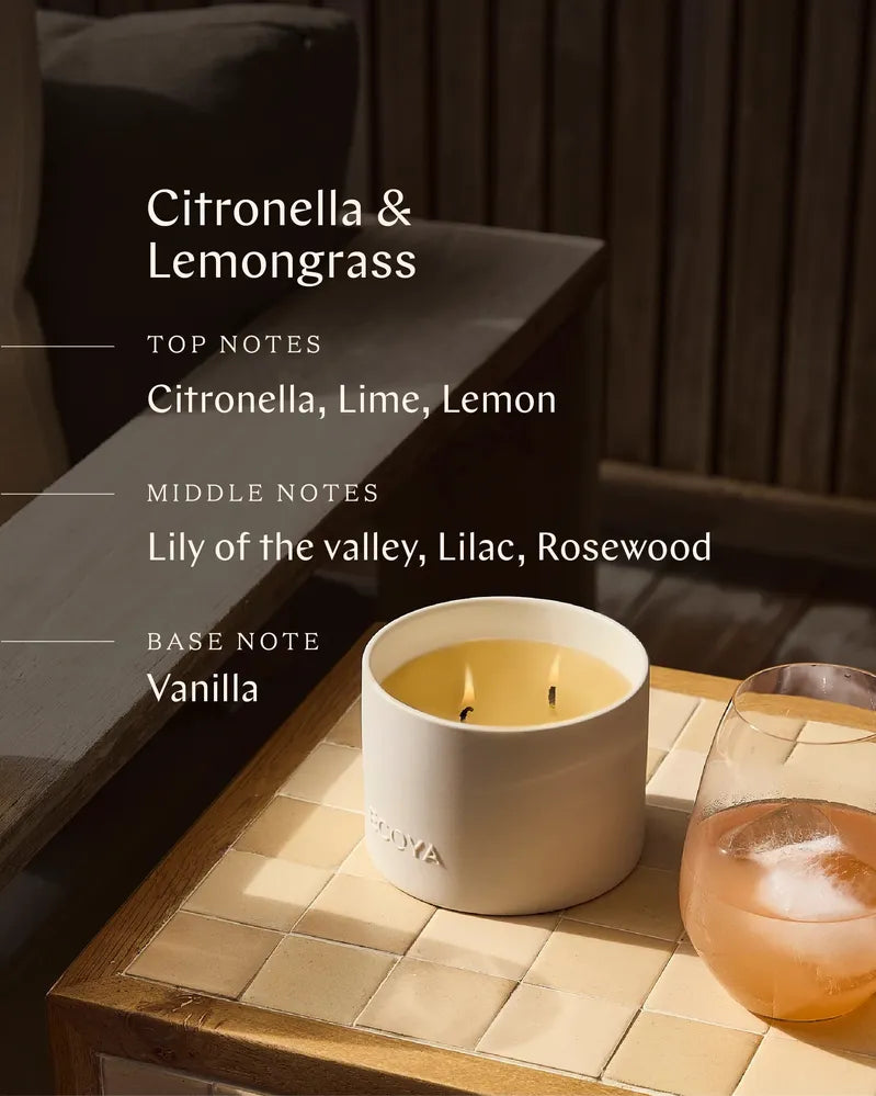 Ecoya Outdoor Candle - Citronella & Lemongrass