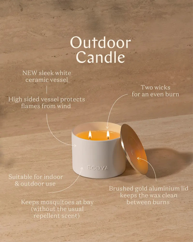 Ecoya Outdoor Candle - Citronella & Lemongrass