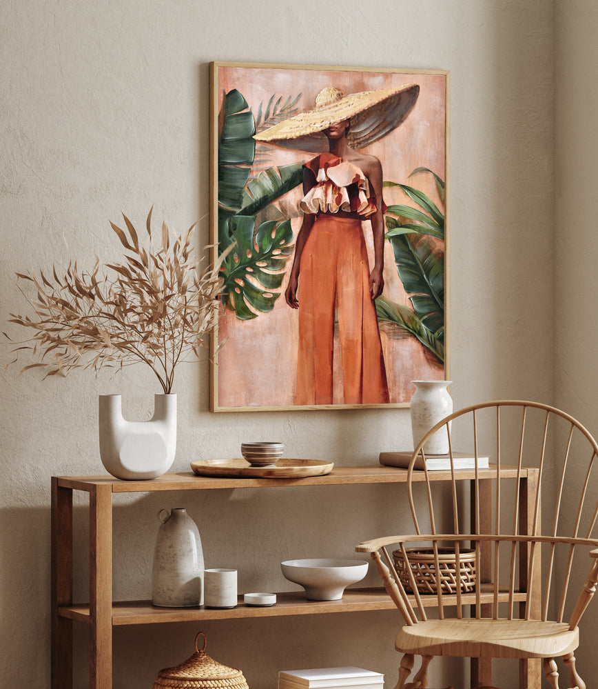 NF Living Wall Art - She's All Hat Painting 73x103cm
