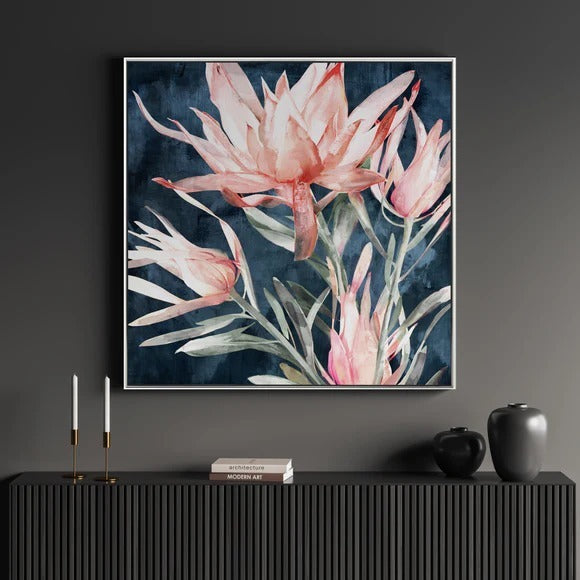 NF Living Wall Art - Are You Bouquet Painting 83x83cm
