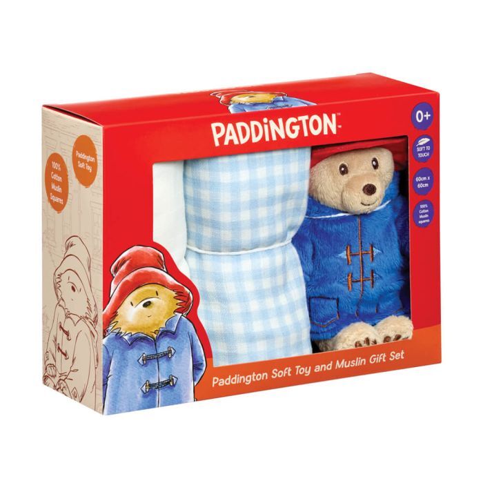 Paddington Bear Plush & Muslin Gift Set