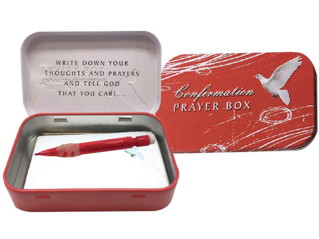 Tin Prayer Box With Notes - Confirmation