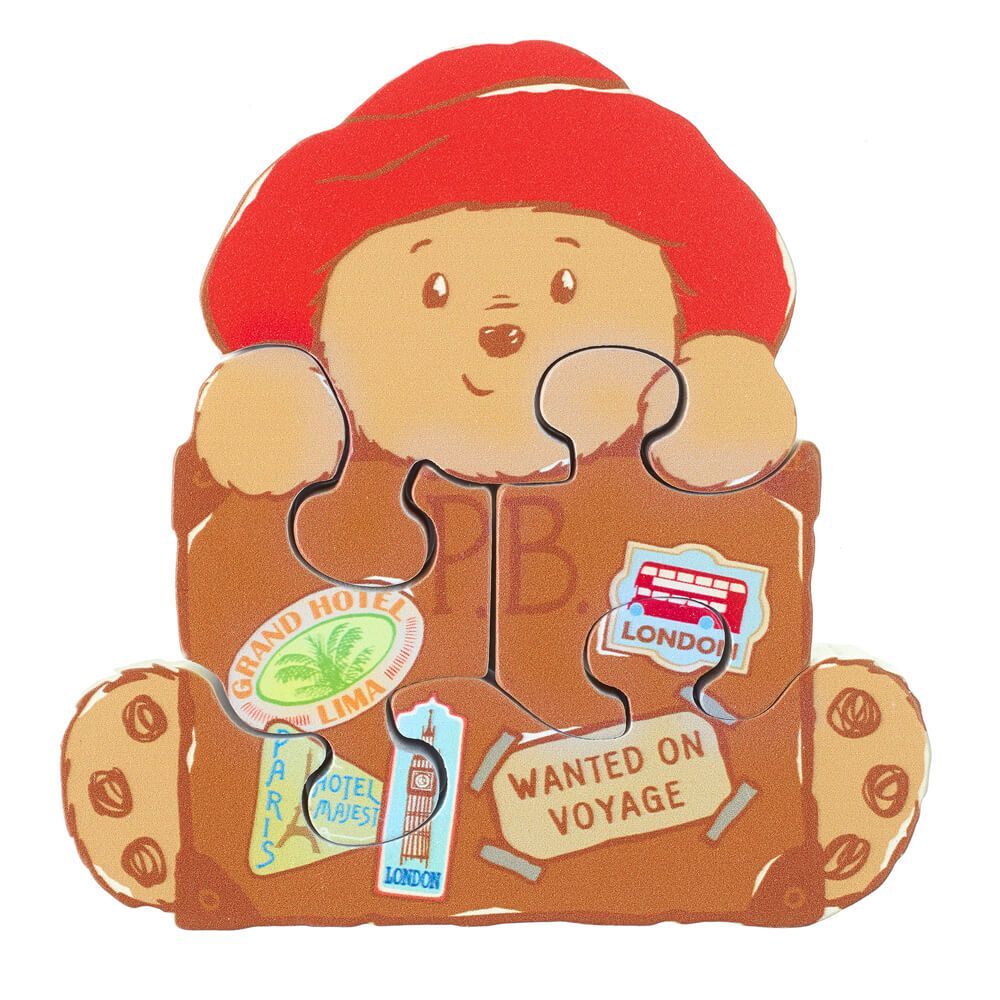 Paddington Bear Wooden Puzzle with Suitcase