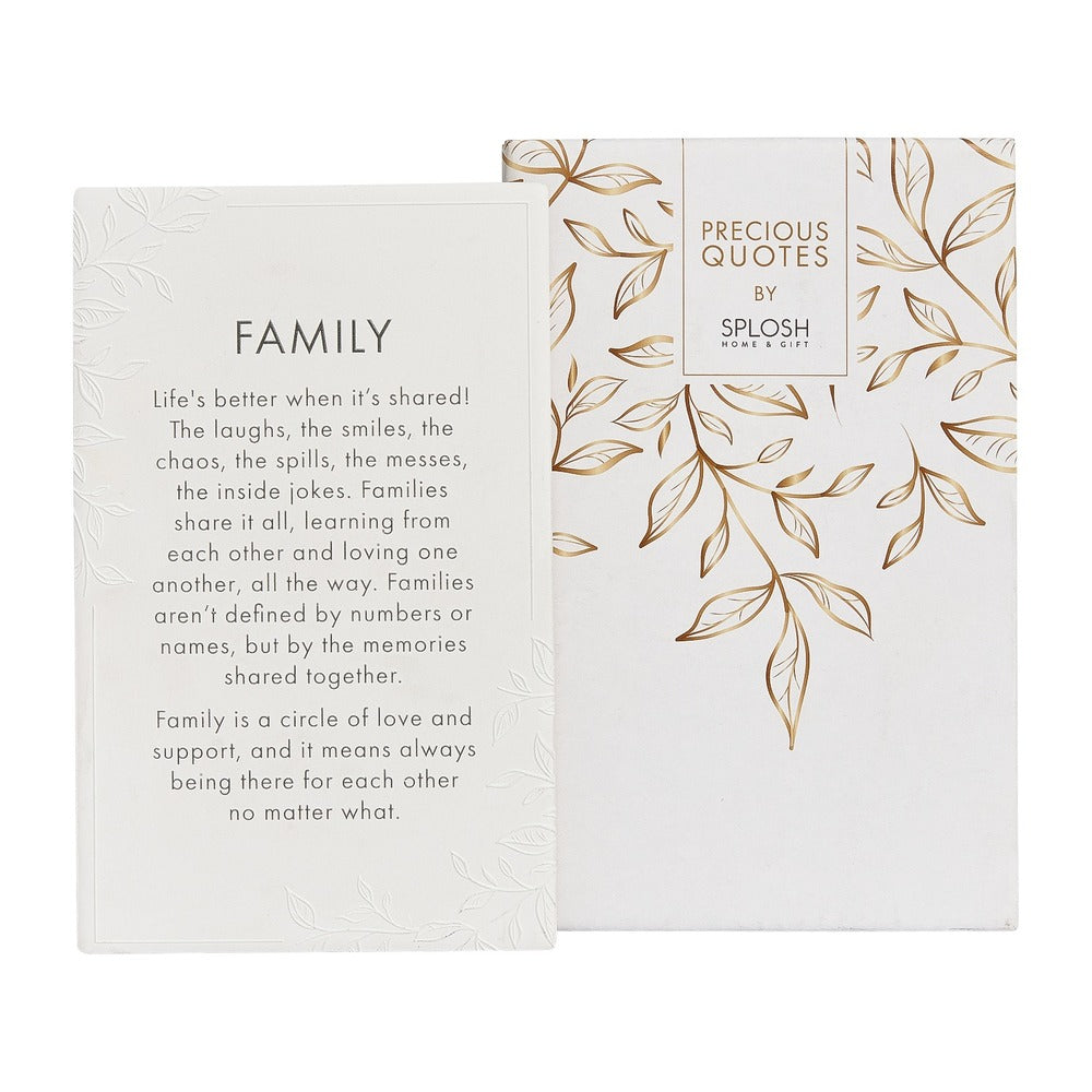 Splosh Precious Quotes Plaque - Family
