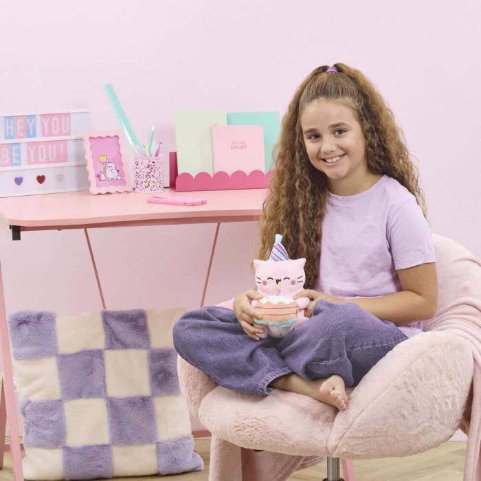 Pembe the Pink Cat Plush - Happy Birthday