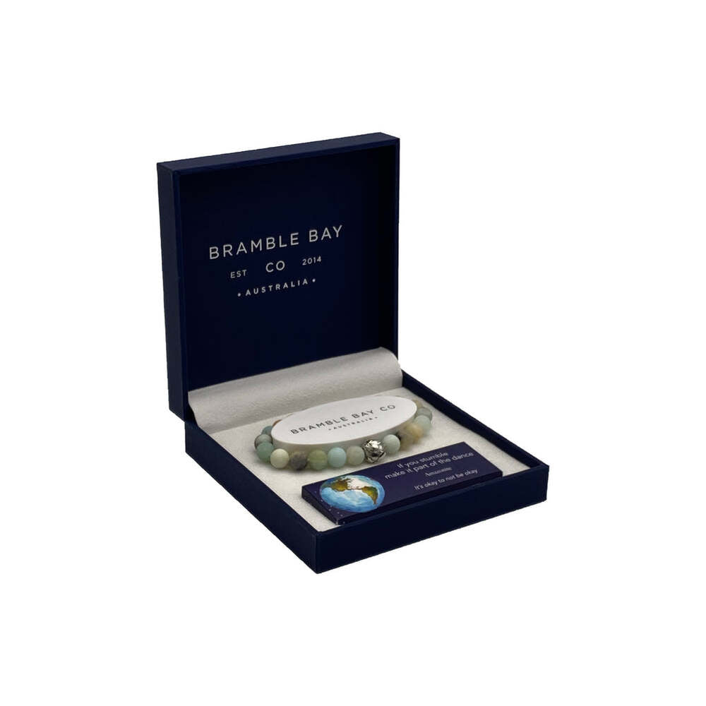 Bramble Bay Collections - Planet Earth If You Stumble Make It Part Of The Dance Silver Charm Bracelet